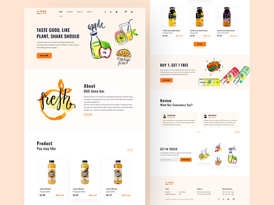 Juice Shop Website best dribbble shot delivery food and drink food app foodie juice juice bar juices online shop online shopping shop ui ux webdesign website website concept