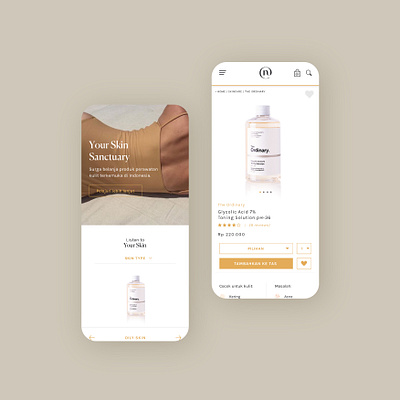 Product Detail Page for Neuffa - Skin Care E-Commerce e commerce homepage product page skincare ui uidesign uidesigner ux uxdesign web web design website website design