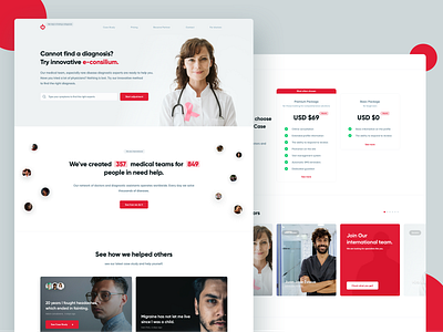 Diagnosticc e-consilium platform | Medtech application app application clinic dashboard design design system health healthcare medical medicine medtech movade page patient pricing product saas ui ux website