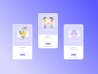 Water Man Onboarding app design figmadesign funny illustration illustrations minimal mobile ui mobileapp ui