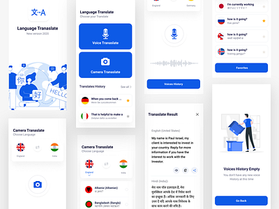 Language Translate app app clean design language minimal translate ui ux zihad