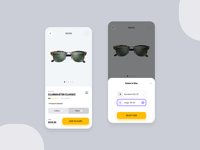 Sunglass Store app app design application clean ui e commerce ecommerce ios minimal mobile mobile app mobile app design shop shopping app store sunglass ui user experience userinterface ux