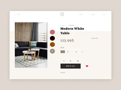 Cart for interior design studio cart clean concept design furniture website interior photo photo studio website design
