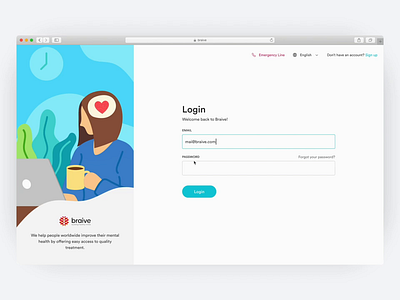 Login authentication clean minimal ui ux web design