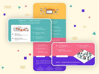 Colourful Website Design design flat illustration ui ux website