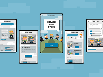 Create your story Game App Design app app design app designer app game design game game design icon logo sketch ui vector webdesign