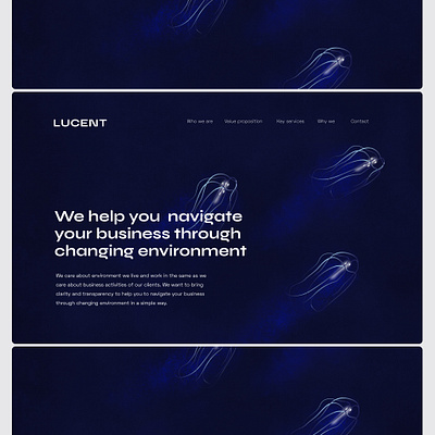 LUCENT branding identity jellyfish logo website