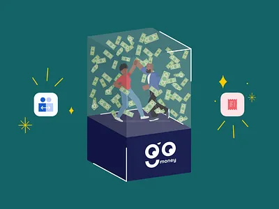 gomoney Illustration art cash design email design graphicdesign illustraion illustrations money poster poster art ui