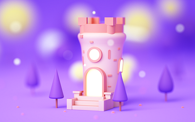 Castle 3d 3d art 3drender art c4d cinema4d design digitalart game gameart gamedesign graphicdesign isometric isometric design lowpoly lowpoly3d lowpolyart octanerender photoshop