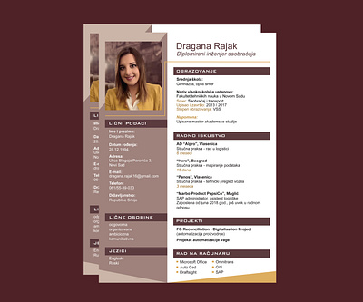 CV biography colors contact design education job line page layout person qualification resume cv template templatedesign written overview