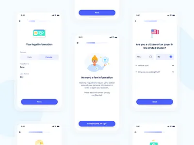 Pro Shine account opening flow on mobile - Shine app bank fintech mobile neobank onboarding pro account progress bar