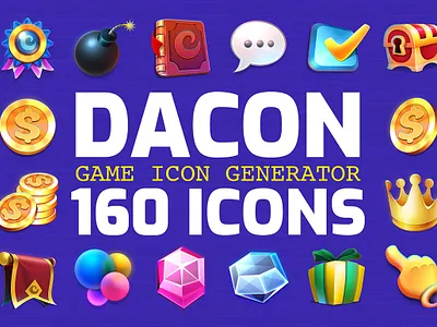 DACON – Game Icon Generator creative design game game icon icons icons pack illustration vector