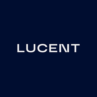 LUCENT logo branding finance hightech identity lettermark logo wordmark