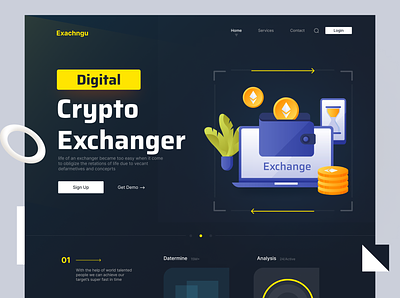 Crypto Exchanger-Web 2022 figma illustration mansoor trend ui unlikeothers ux webpage website