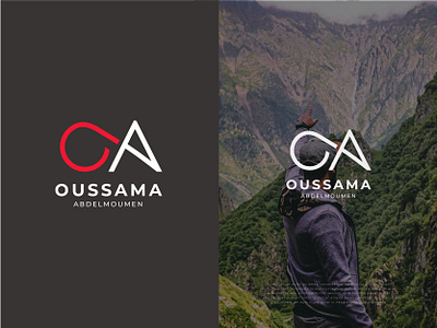 Oussama Abdelmoumen (OA Monogram branding business logo design logo logomark modern logo monogram people personal branding personal logo professional logo trainer