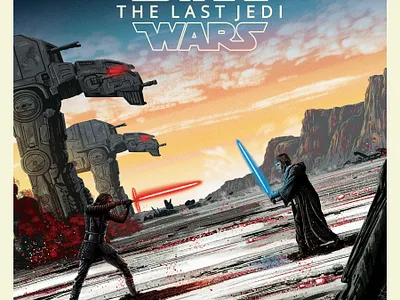 The Rebellion is reborn today. "The Last Jedi" alternative movie poster amp digital art digital painting disney illustration kylo ren lucasfilm luke skywalker mountains movie movie poster poster poster design star wars sunrise the last jedi