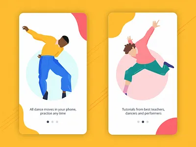 Dance App Illustrations character dance flat illustration inspiration vector