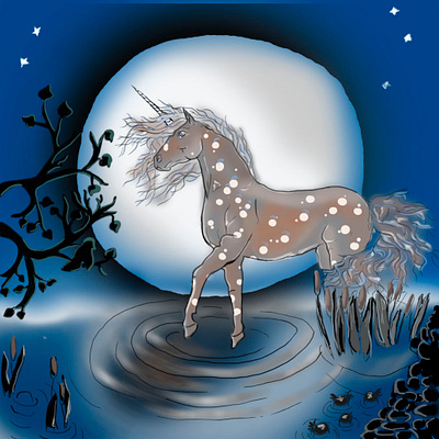 The horse illustration photoshop web
