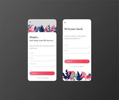 (2/n) simple signin-signup page app app design appui design inspired ui ui design uidesign ux vector