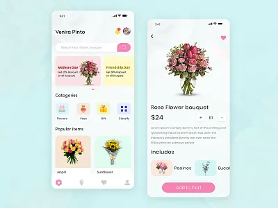 🌺 Flower Delivery App Development app design app development create your own flower delivery ecommerce flower flower app flower delivery app flower delivery app flower illustration flowers flowers design flowershop mobile app product design rose ui ui design ux