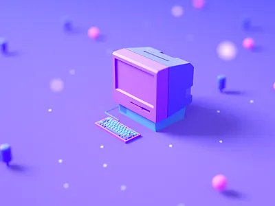 Computer 3d 3d art c4d cafe cinema4d design digitalart isometric isometric art isometric design lowpoly lowpoly3d lowpolyart octanerender pc photoshop