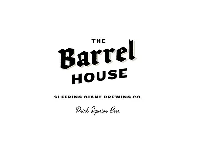 The Barrel House beer brand brandng craft beer lettering logo type