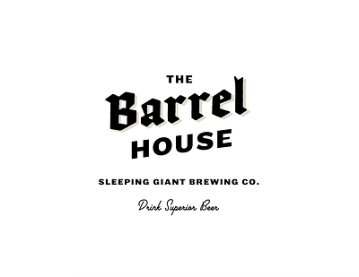 The Barrel House beer brand brandng craft beer lettering logo type