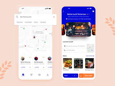 Book A Table | Book Restaurant book app dribbble mobile app photoshop restaurant ui design web