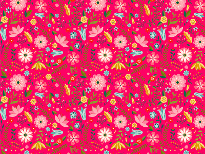 Pattern Design colorful design floral design flowers flowers illustration illustration pattern art pattern design pattern making surface pattern surfacedesign textile design