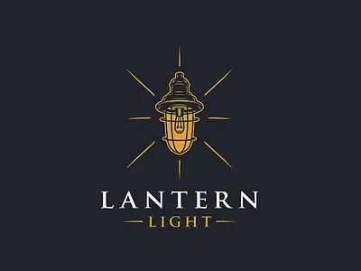 Lantern Light Logo Template brand design creative logo energy logo idea logo illumination illustration lamb idea light logo logo logo mark minimalist logo smart logo