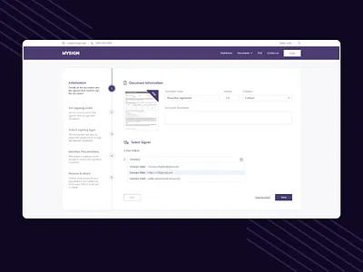 My Sign design documents progress progress bar progressive select selection sign step step wizard ui uiux uxdesign web webdesign website wizard