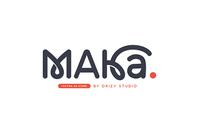 MAKA typeface dribbble font ligatures logo otf popular rounded type typeface typography ui ux