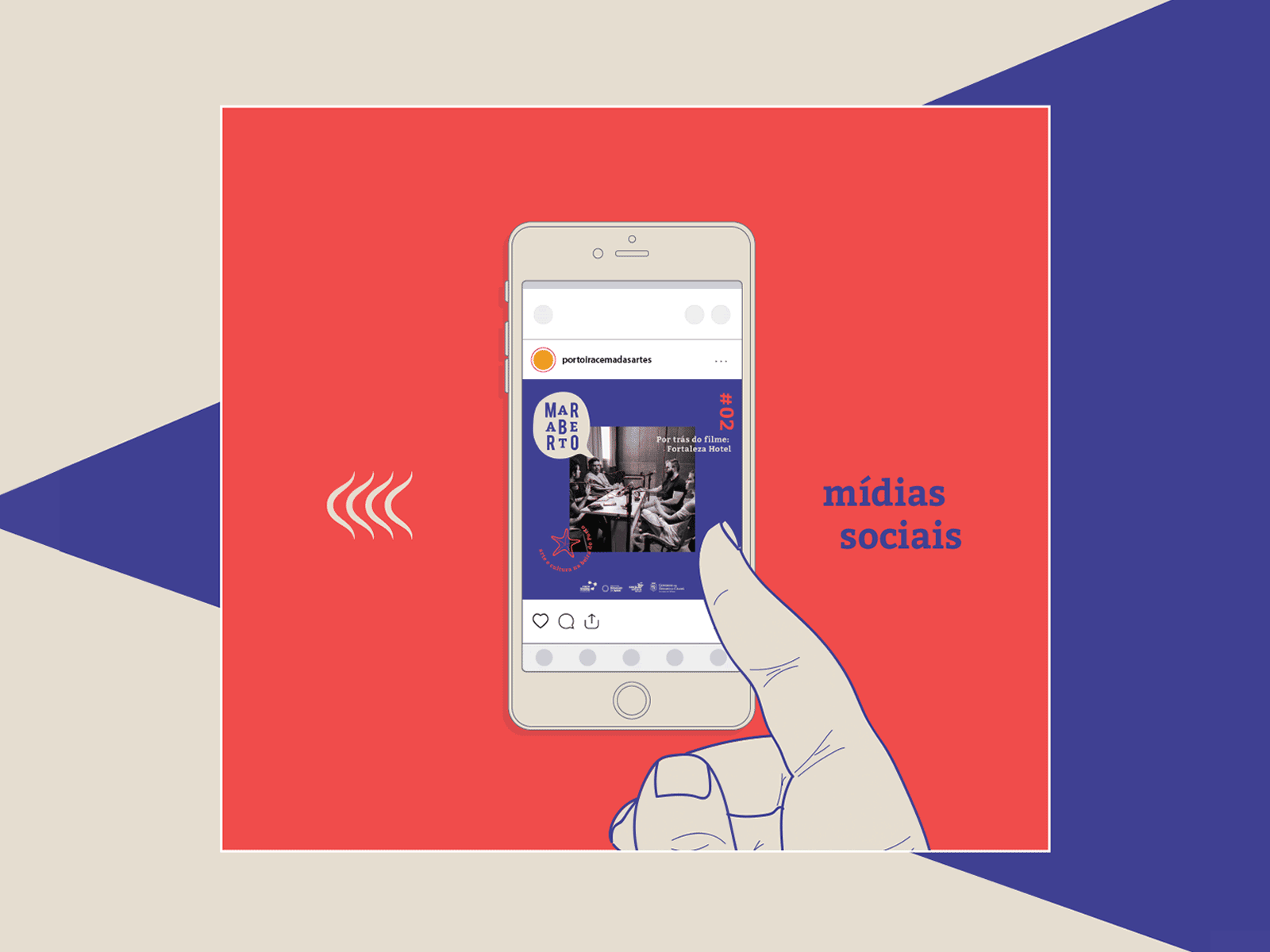 Podcast "Mar Aberto" Visual Identity animation branding design flat illustration logo vector