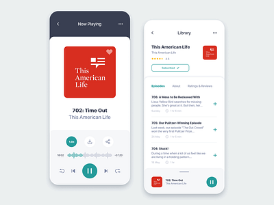 Pods app app design dailydesign design figma interface podcast typography ui ui design vector