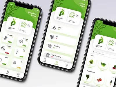 PHITA PONIC APPLICATION agriculture agriculture business consulting app design flat hydroponics iot development ui design ux