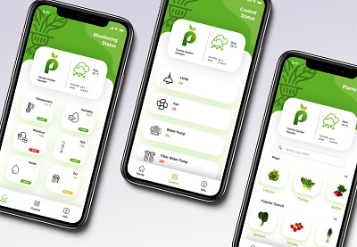 PHITA PONIC APPLICATION agriculture agriculture business consulting app design flat hydroponics iot development ui design ux