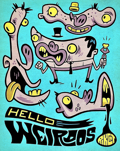 Hello Weirdos applepencil illustration ipadpro procreate sketch sketchbook