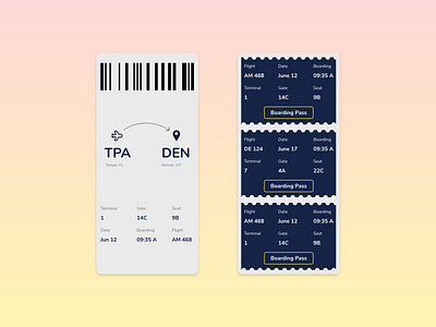 #DailyUI Challenge Day 24 boarding boarding pass boardingpass conoverdesigns daily daily 100 challenge daily ui dailyui design ticket ticket app ticket booking ticketing tickets ui uidesign ux ux ui uxui