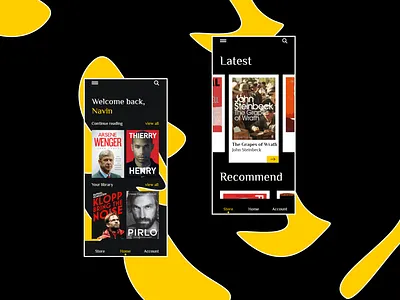 Book reading app app design ui uiuxdesign