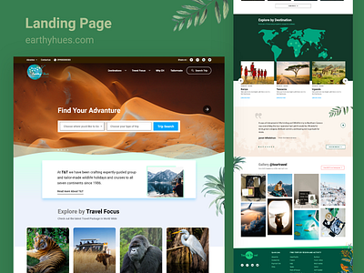 Travel Landing Page landing page tourism trave ui ux