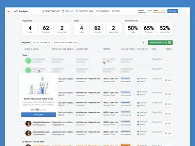 Keyword.com leadgen Dashboard app audit character dashboad desktop form idea illustration laptop lead leads man pick a plan search engine search engine optimization seo ui uxui web web design
