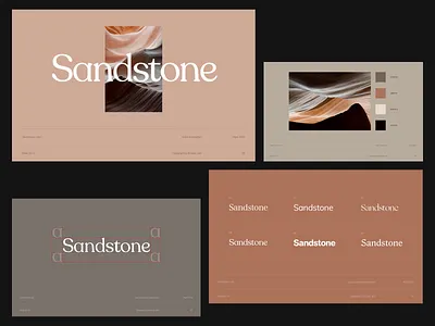 Sandstone design direction design direction design exploration layout logo logotype minimal minimalist presentation design presentation template sliders typography visual design visual identity whitespace wordmark