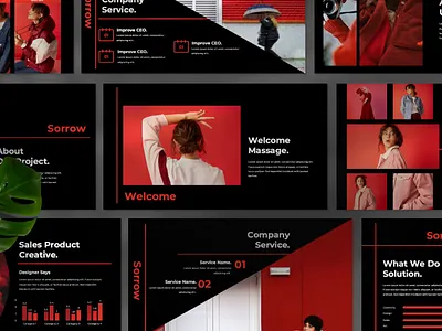 Sorrow Business Google Slide agency branding business clean company concept creative design google slide google slide template google slides minimal modern presentation simple template templates web design web development website