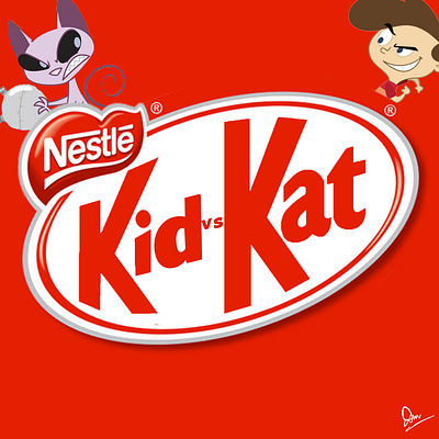 kid vs kat brand brand identity branding cartoon chocolates dribble logo marketing nostalgia photoshop