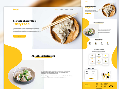 Restaurant with organic farm website design clean clean design clean ui creative interface landing minimal ui design webdesign website website design