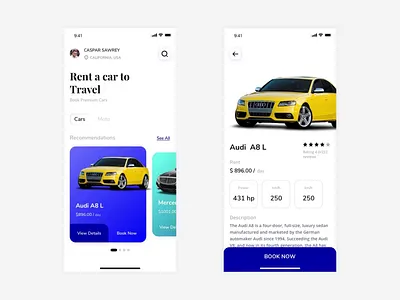 Car Rental Service animation xd booking app car rent dark theme light theme product product design rent services ui ux designer uidesign uiux uiuxdesign