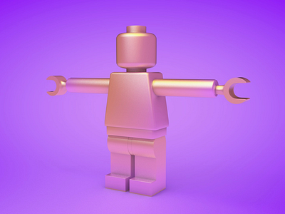 LEGO guy 3d c4d lego