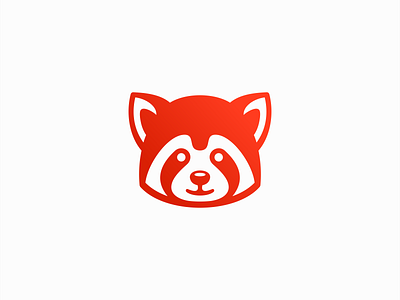 Red Panda Logo animal bear branding cute design geometric identity illustration logo mark mascot negative space nice original playful premium red panda symbol vector zoo