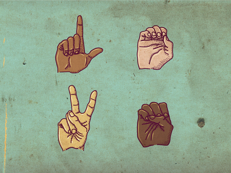 Colored Love antiracism branding design drawing illustration lettering love sign language type typography vector