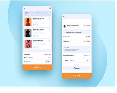 Shopping mobile app_cart page design app design clean clean ui color daily 100 challenge design designer ecommerce figma shop shopping app shopping cart shot ui uidesign user experience user interface ux